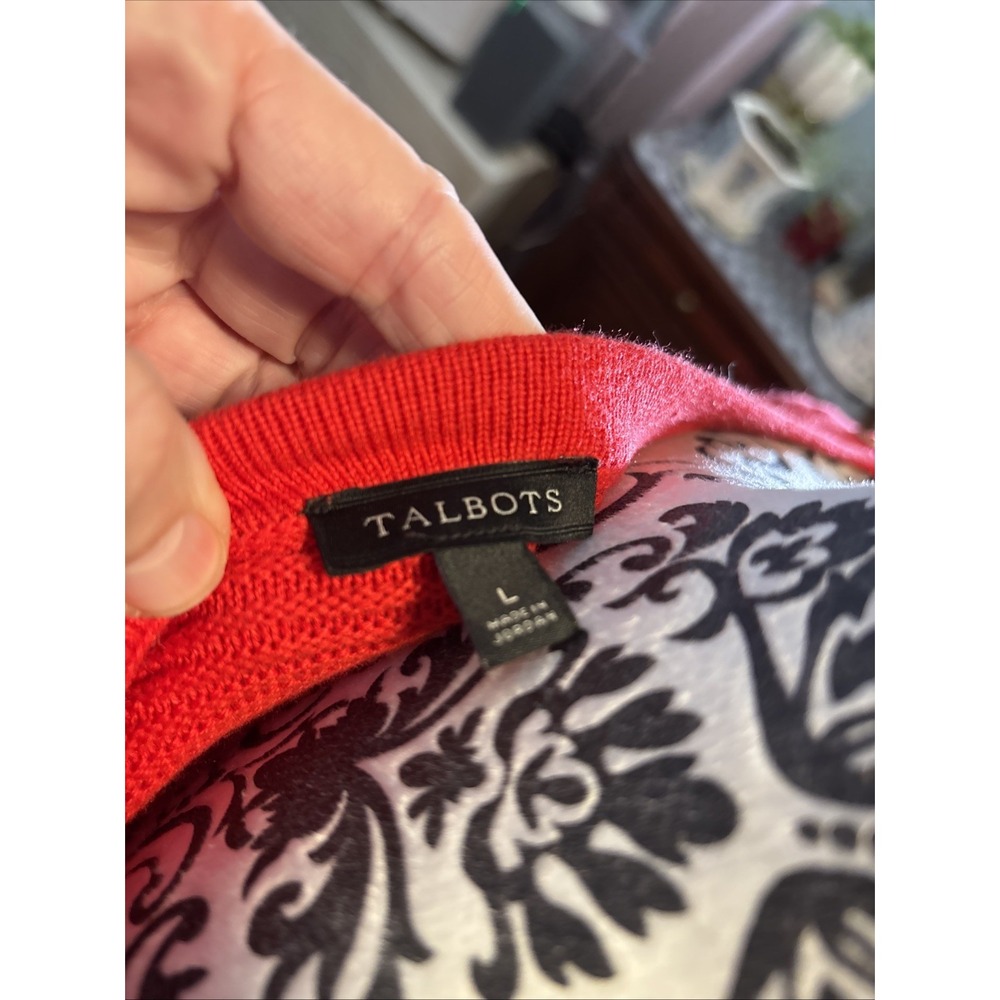 Talbots Red Tunic Sweater Sz Large. Holidays. Be Comfortable Look Festive!‎ - Picture 4 of 7